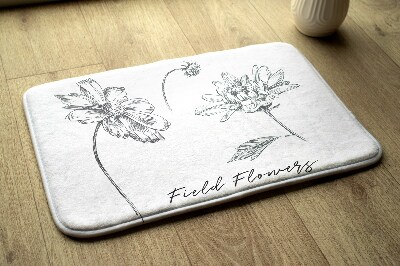 Bathroom mat Flowers Sketch