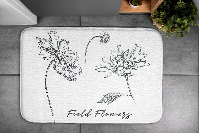 Bathroom mat Flowers Sketch