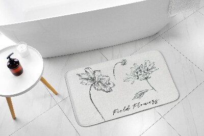 Bathroom mat Flowers Sketch