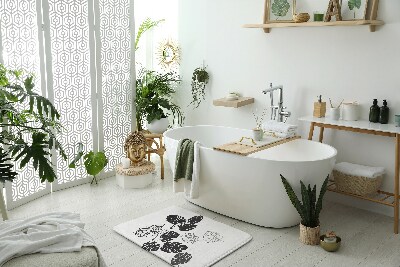 Non slip bath mat Monstera leaves