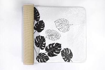 Non slip bath mat Monstera leaves