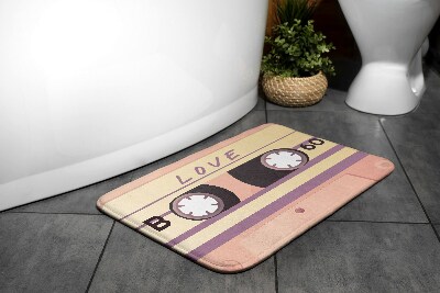 Non slip shower mat Retro Cassette