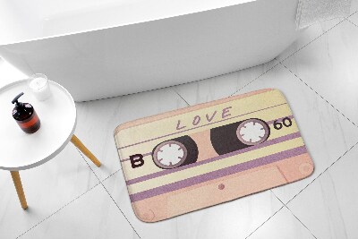 Non slip shower mat Retro Cassette