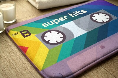 Bath rug Retro Rainbow Cassette