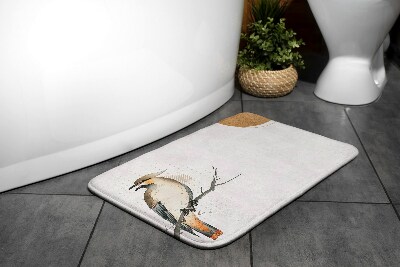 Bathmat Bird on a branch