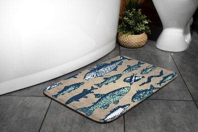 Bathroom carpet Fish pattern