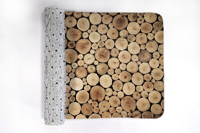 Bathroom carpet Wooden logs