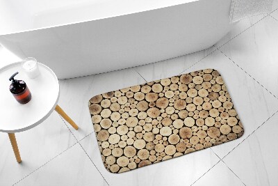 Bathroom carpet Wooden logs