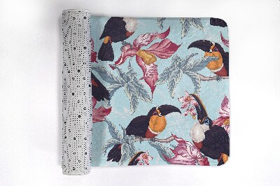 Non slip shower mat Birds Flowers