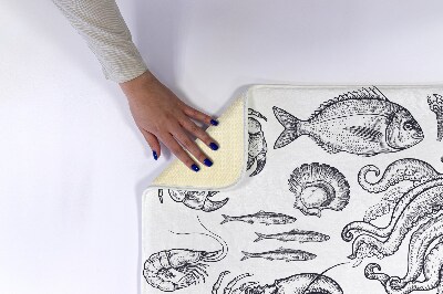 Non slip shower mat Sea Animals