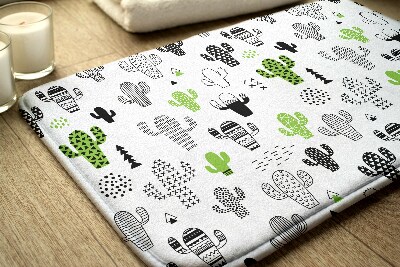 Bathmat Cacti Pattern