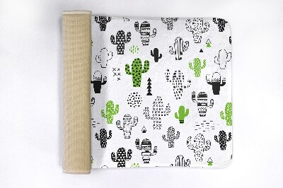 Bathmat Cacti Pattern