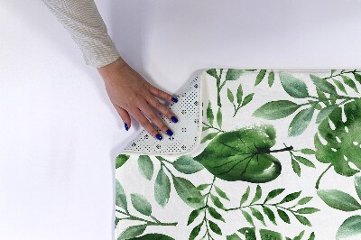 Non slip shower mat Monstera leaves