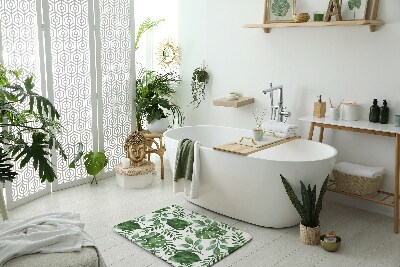 Non slip shower mat Monstera leaves