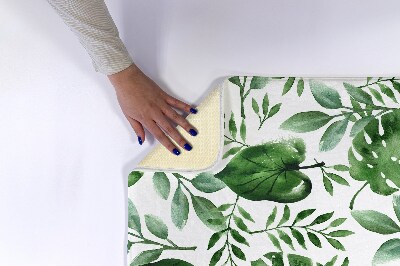 Non slip shower mat Monstera leaves