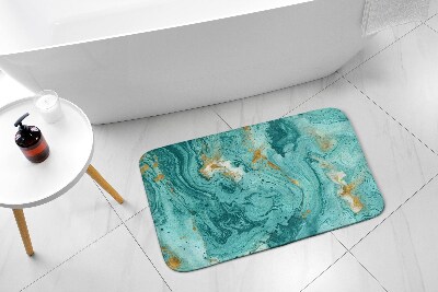 Bath rug Turquoise marble