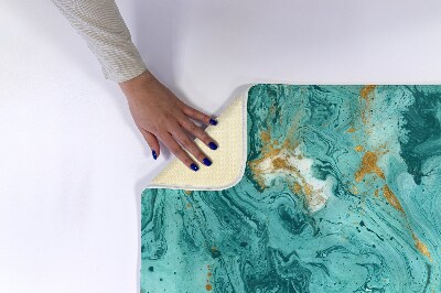 Bath rug Turquoise marble