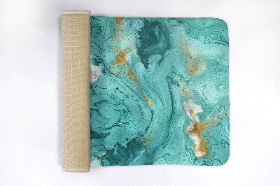 Bath rug Turquoise marble