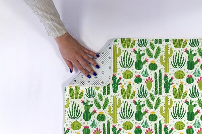 Bathmat Cacti Pattern