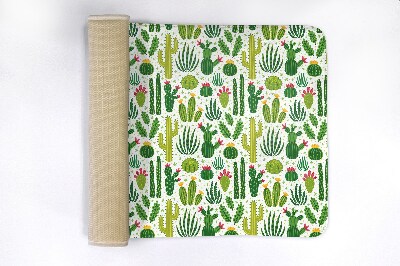 Bathmat Cacti Pattern