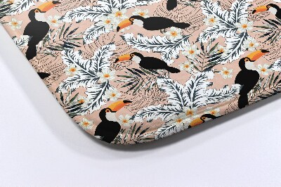 Bathroom mat Bird Toucan Plants