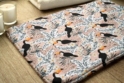 Bathroom mat Bird Toucan Plants