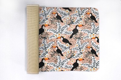 Bathroom mat Bird Toucan Plants