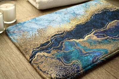 Bathroom mat Blue Marble