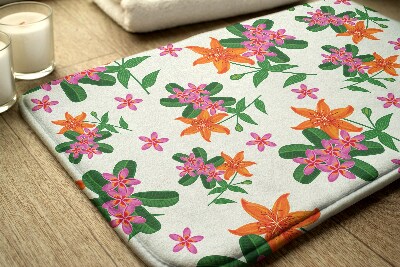 Bath rug Floral pattern