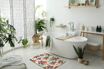 Bath rug Floral pattern