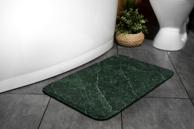 Bathroom rug Green marble