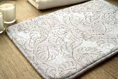 Non slip bath mat Monstera leaves