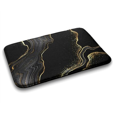 Bathroom mat Black marble