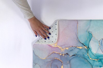 Bath mat Colorful marble