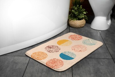 Bathroom rug Circles Lines