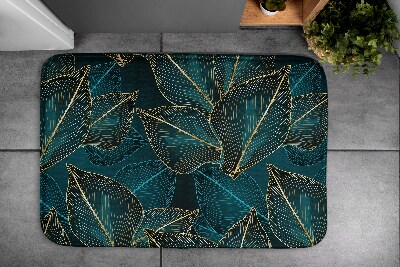 Non slip shower mat Plant leaves