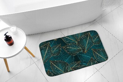 Non slip shower mat Plant leaves