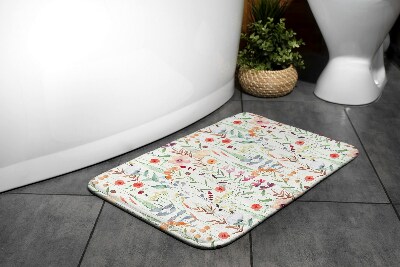 Bathroom mat Plants Flowers Pattern