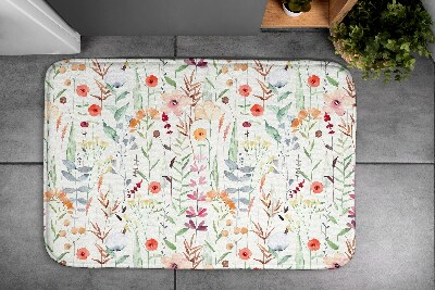 Bathroom mat Plants Flowers Pattern