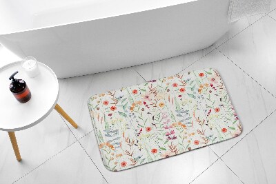 Bathroom mat Plants Flowers Pattern