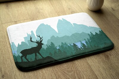 Non slip bath mat Forest Deer