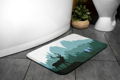 Non slip bath mat Forest Deer