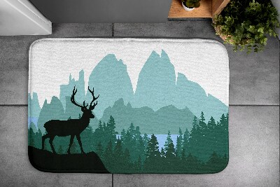 Non slip bath mat Forest Deer