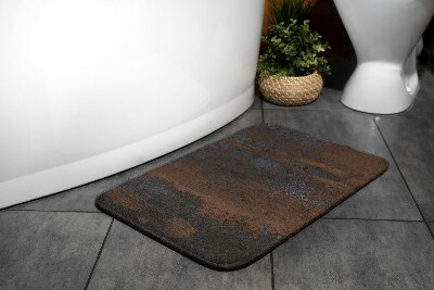 Bathroom rug Rust