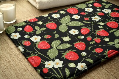 Bathroom carpet Strawberries