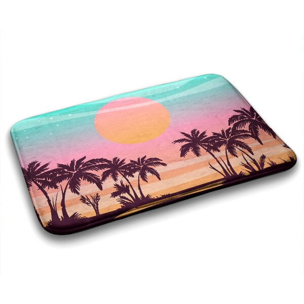 Non slip shower mat Tropical beach