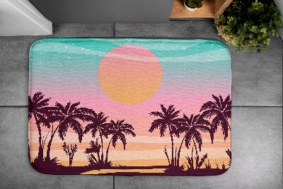 Non slip shower mat Tropical beach