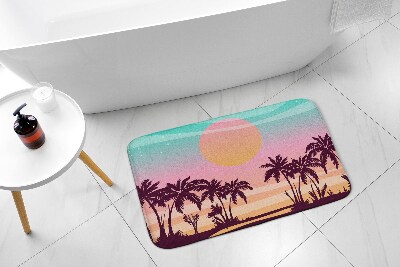 Non slip shower mat Tropical beach