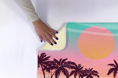 Non slip shower mat Tropical beach