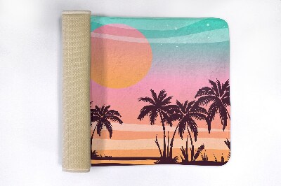 Non slip shower mat Tropical beach